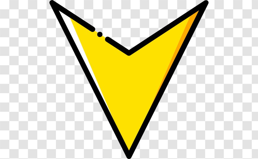 Triangle Technology Symmetry Font - Yellow Arrow Label Transparent PNG