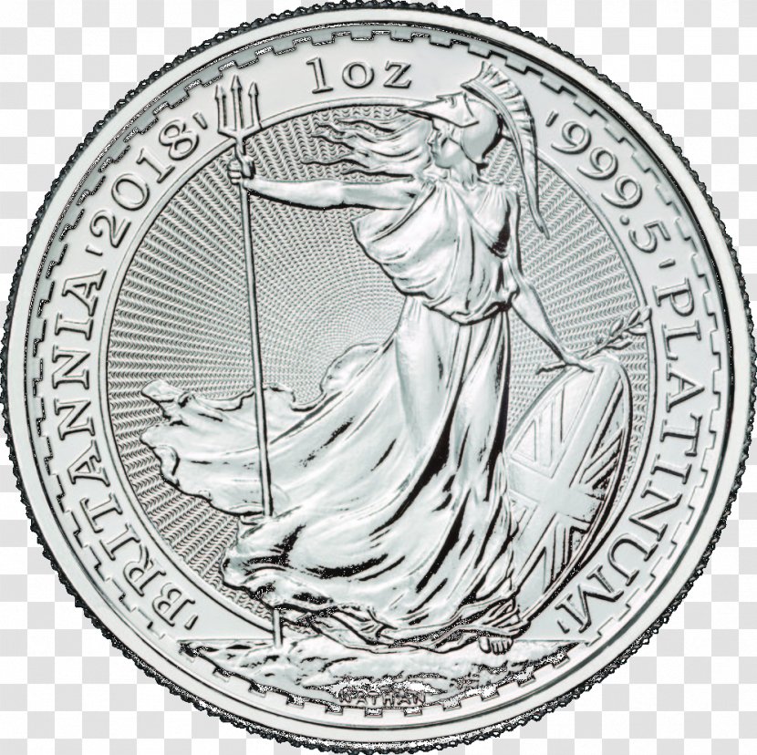 Royal Mint Britannia Bullion Coin Platinum - Gold Transparent PNG