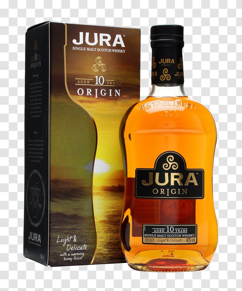 Isle Of Jura Single Malt Whisky Scotch Whiskey - Burbon Transparent PNG
