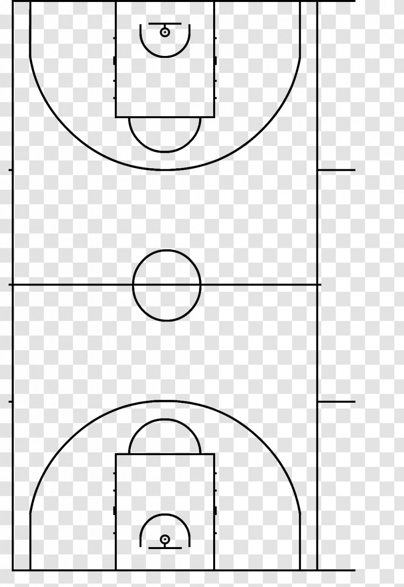 Basketball Court FIBA Diagram Canestro - Drawing - Cartoon Transparent PNG