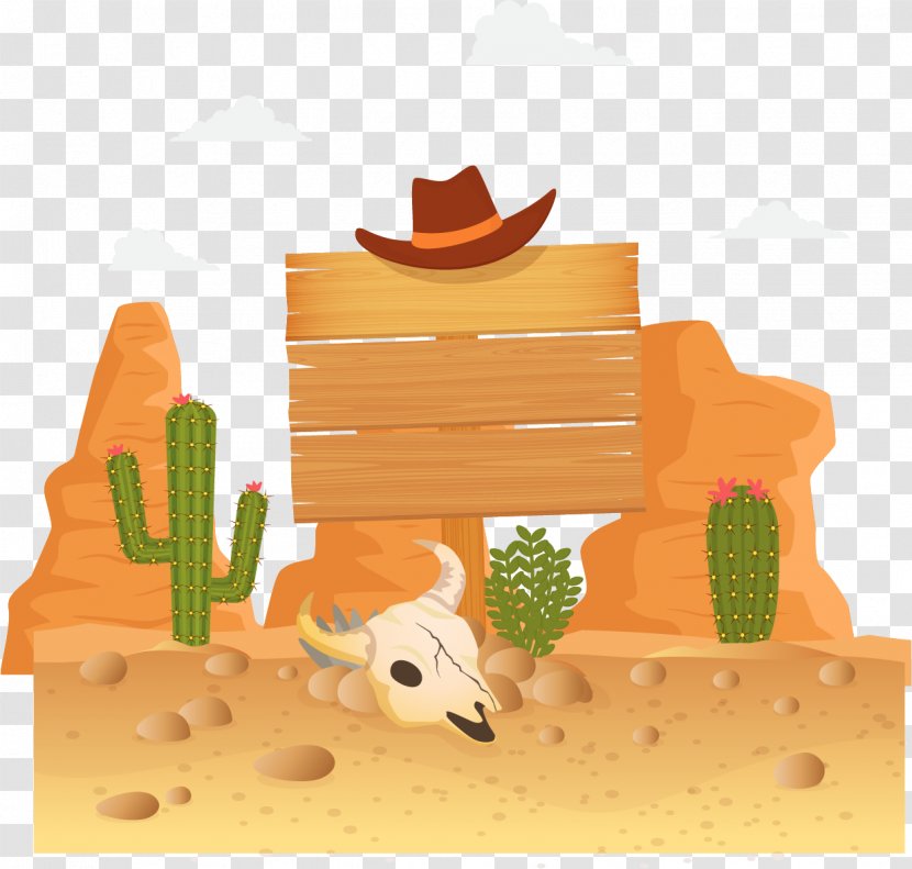 American Frontier Cartoon Western - Wood - Signs Transparent PNG