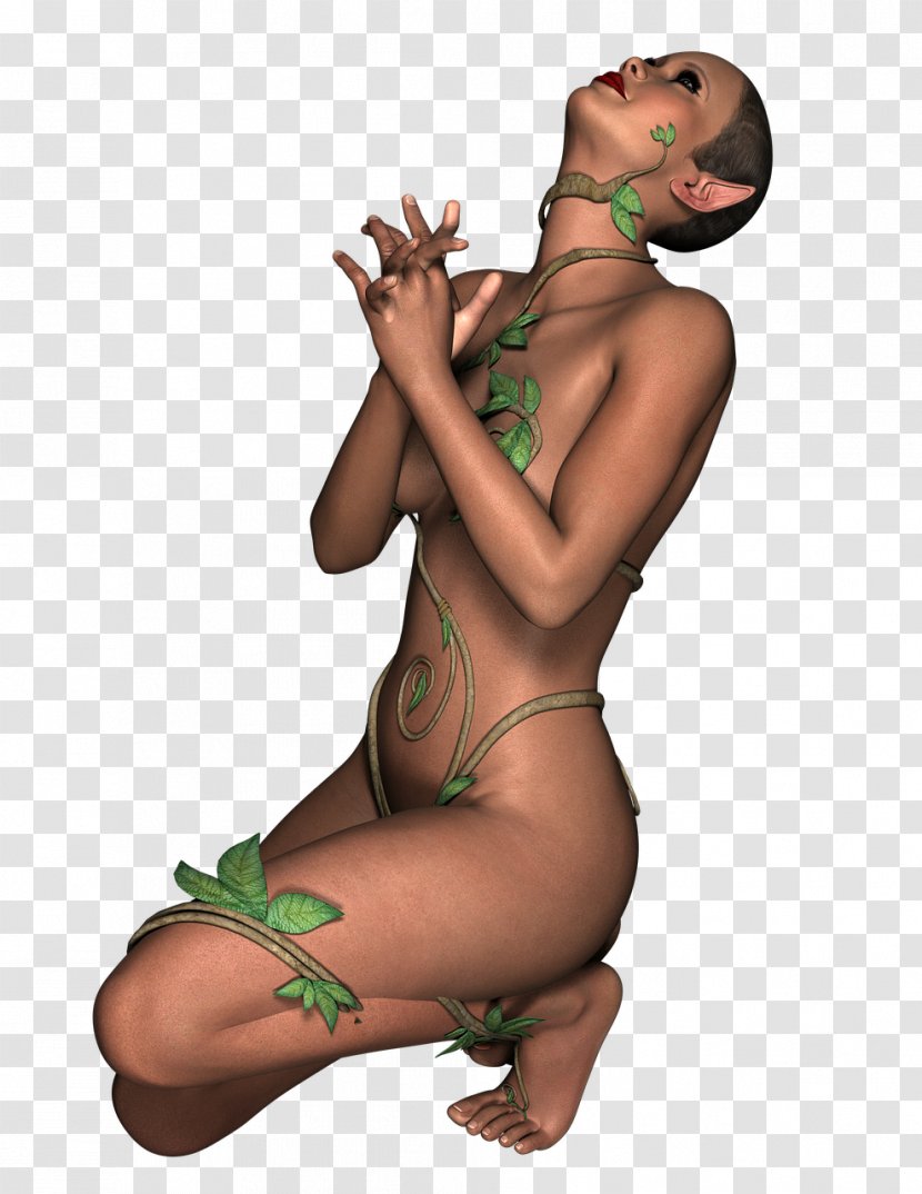 Elf Fantasy Woman Female - Tree Transparent PNG