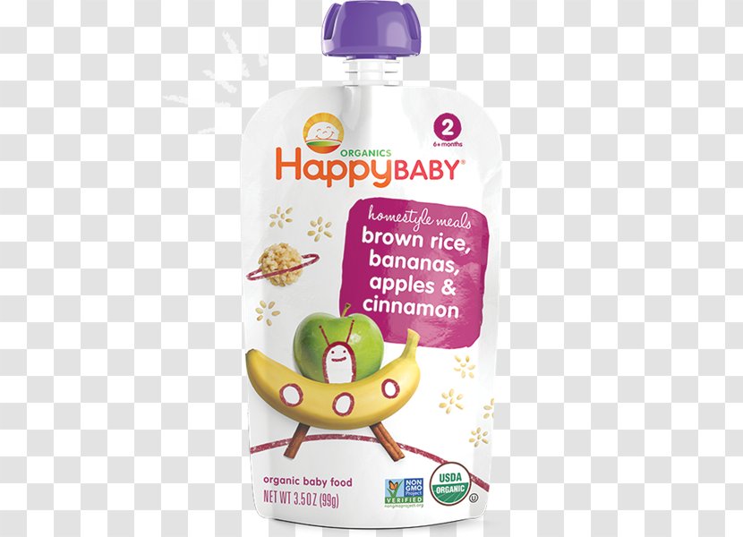 Organic Food Baby Happy Family Breakfast Cereal - Flavor - Banana Transparent PNG