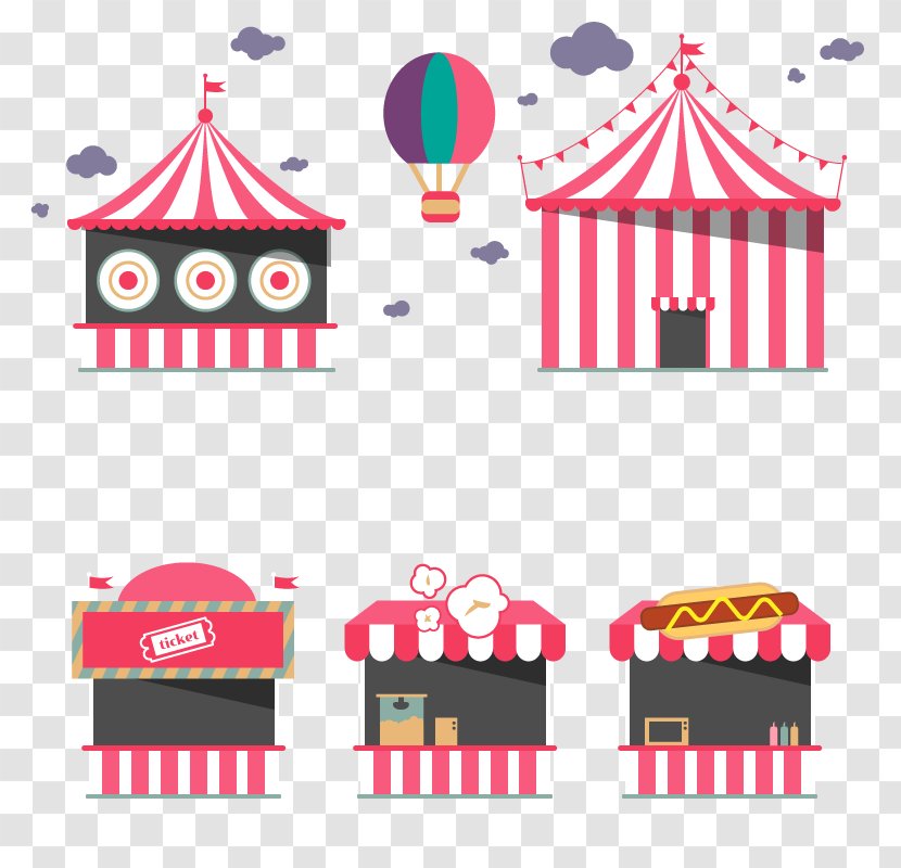 Amusement Park Circus Clip Art - Entertainment - Vector Transparent PNG