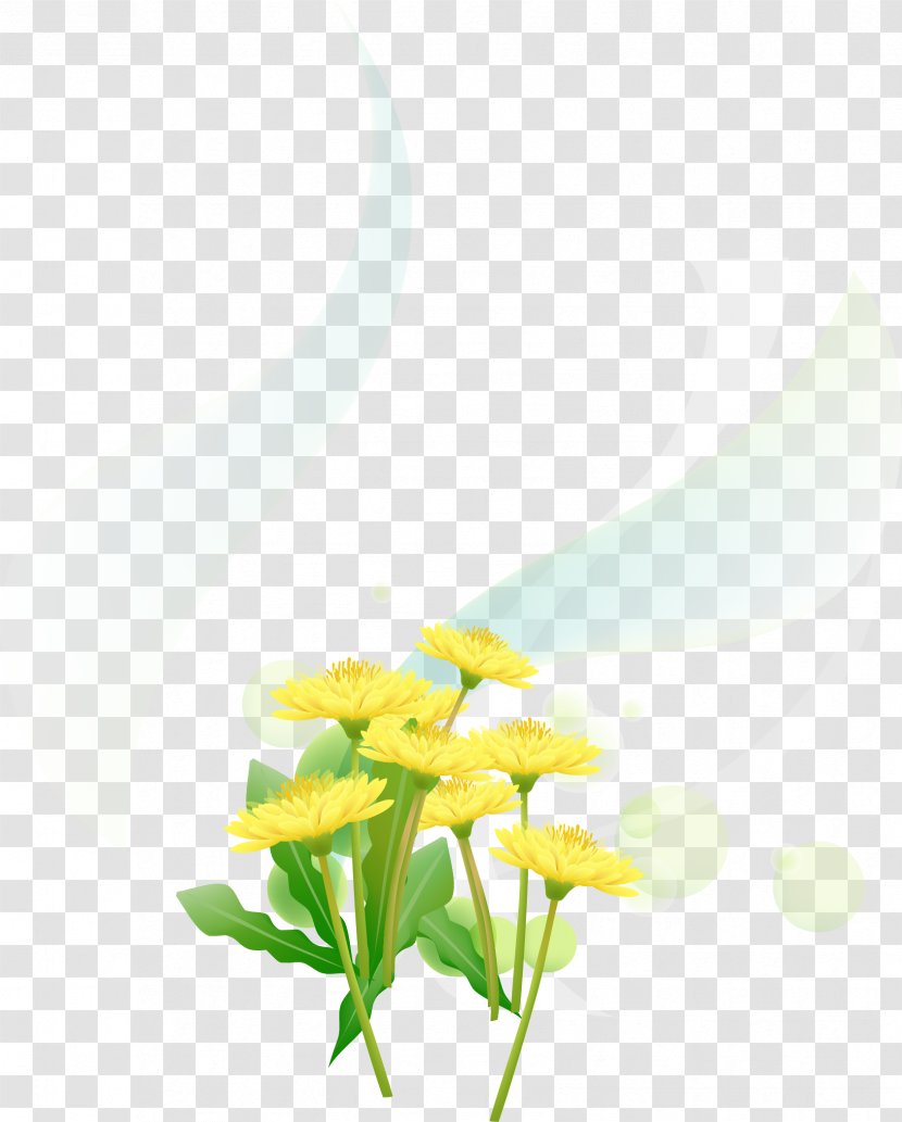 Yellow Wallpaper - Designer - Chrysanthemum Decorative Patterns Vector Material Transparent PNG