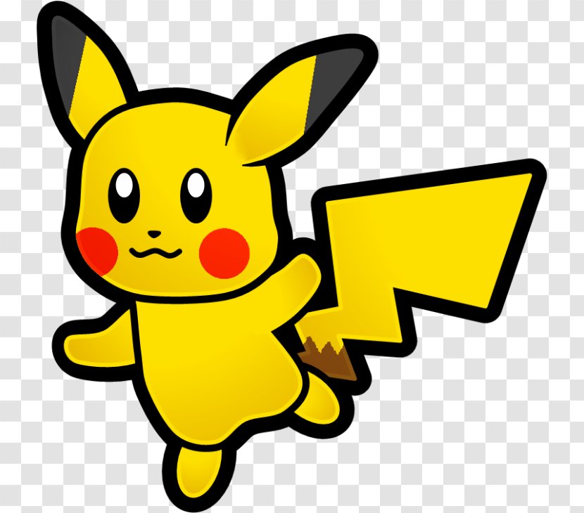Pikachu Paper Mario Pokémon Eevee - Artwork Transparent PNG