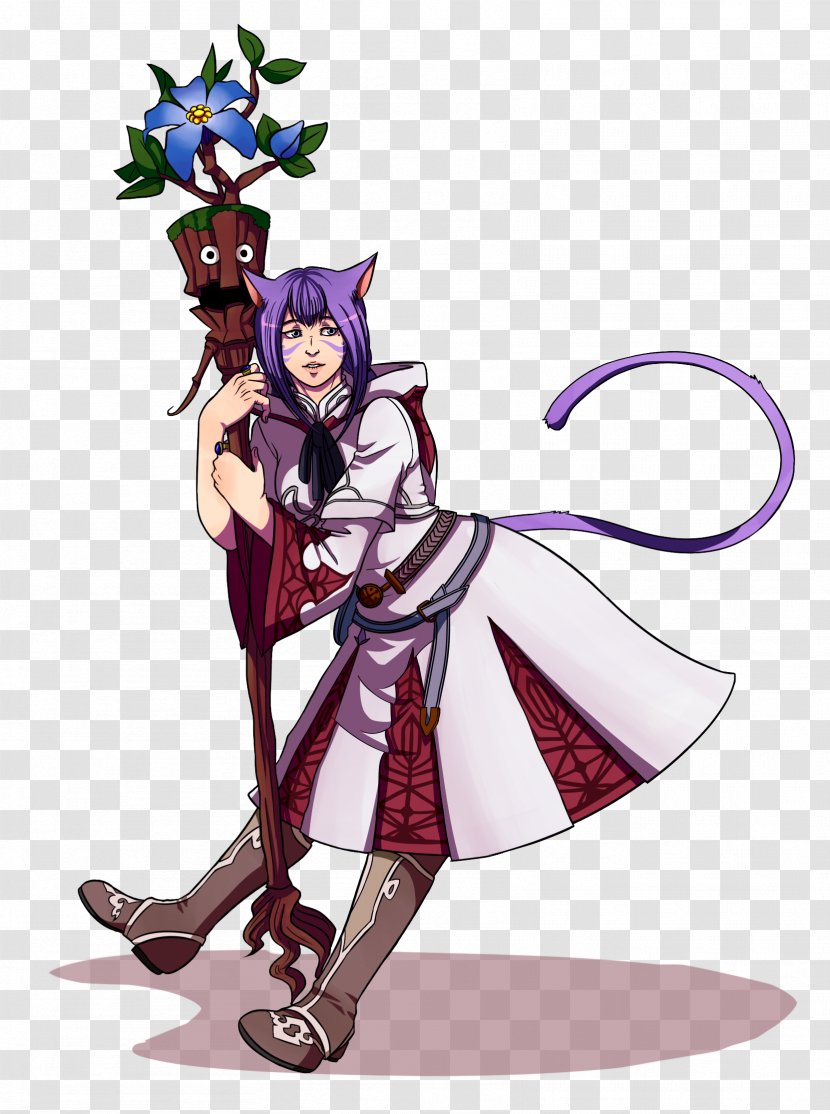 Final Fantasy XIV Dungeons & Dragons Art Halfling White Magic - Watercolor - Second Pieces Transparent PNG