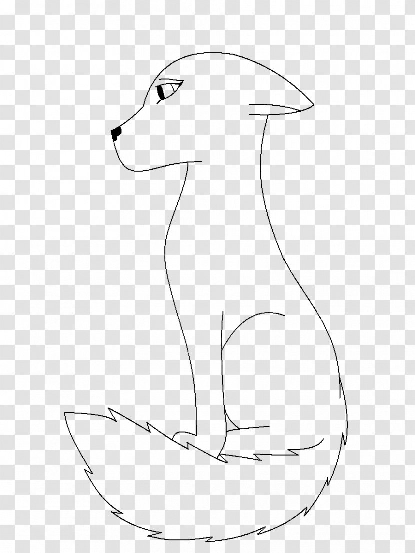 Line Art Huntress Wizard Gray Wolf Drawing - Black And White - Feminine Lines Transparent PNG