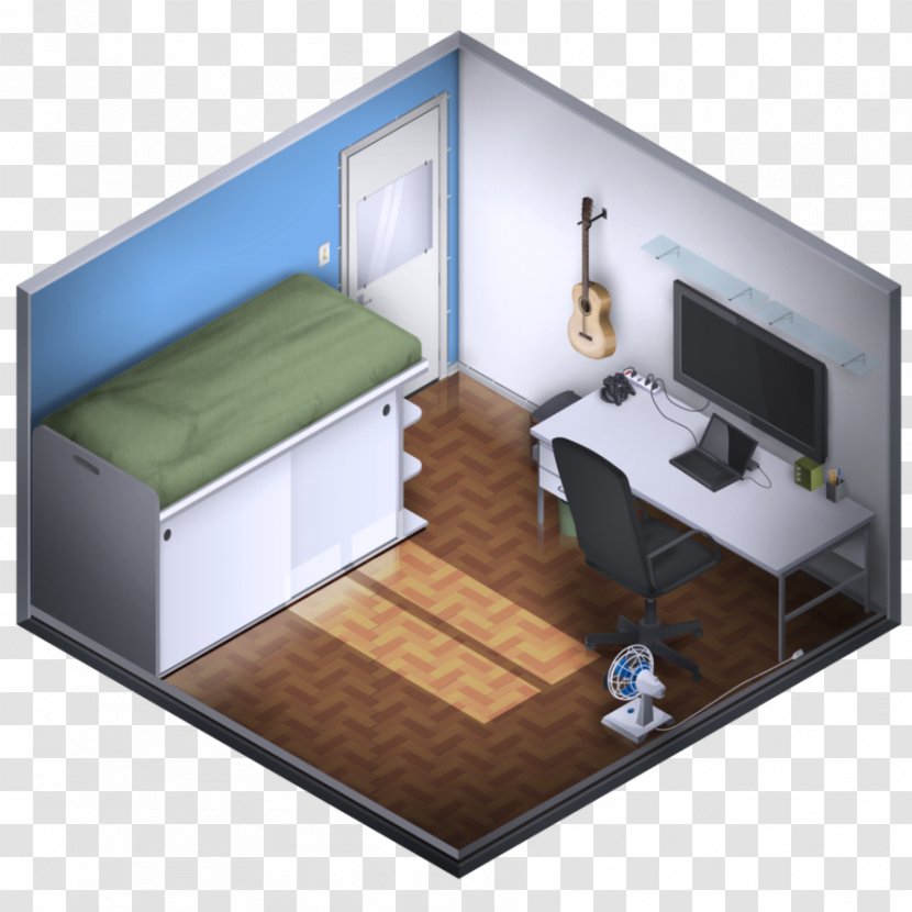Bedroom Bedside Tables Furniture Armoires & Wardrobes - Isometric Projection Transparent PNG
