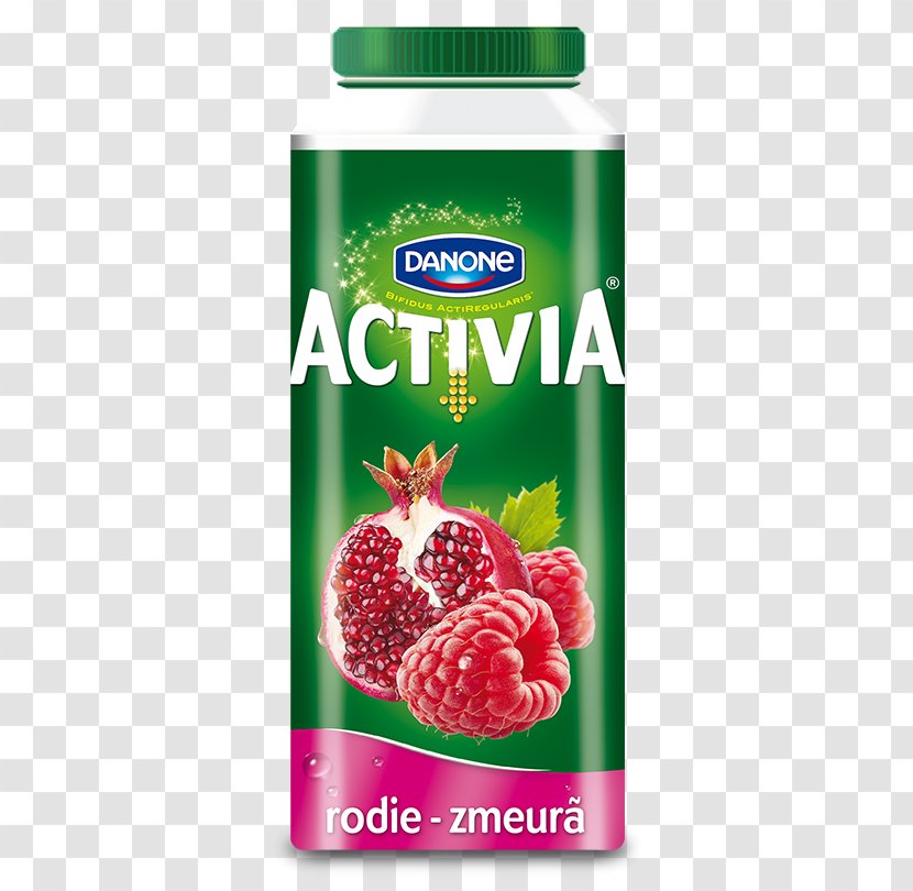 Raspberry Milk Activia Yoghurt Food - Drink Transparent PNG