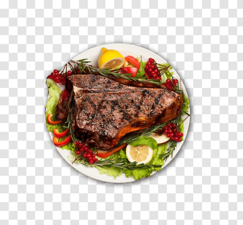Rib Eye Steak Barbecue Roast Beef Sirloin Short Ribs - Platter - House Transparent PNG