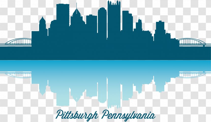 Pittsburgh Skyline Clip Art - Vector City Illustration Transparent PNG