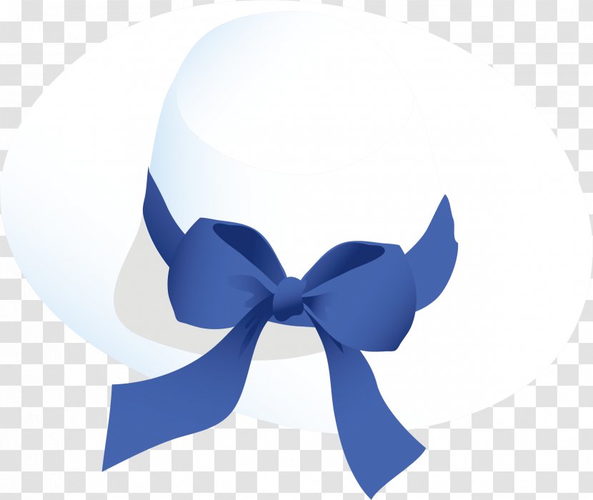 Hat Cartoon White - Blue - Cap Vector Element Transparent PNG