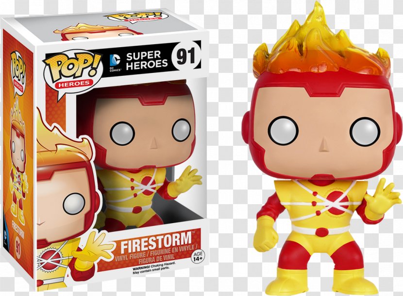 Funko Dc Comics Pop Vinyl White Lantern Firestorm POP! DC Super Heroes Action & Toy Figures - Keychains Are Made Of Which Element Transparent PNG