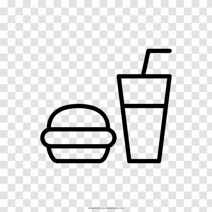 Fast Food Hamburger Drawing Coloring Book - Text - Comida Rapida Transparent PNG