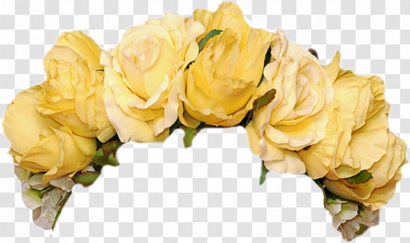 Flower Crown Garden Roses Clip Art Wreath - Bouquet - Yellow Transparent PNG