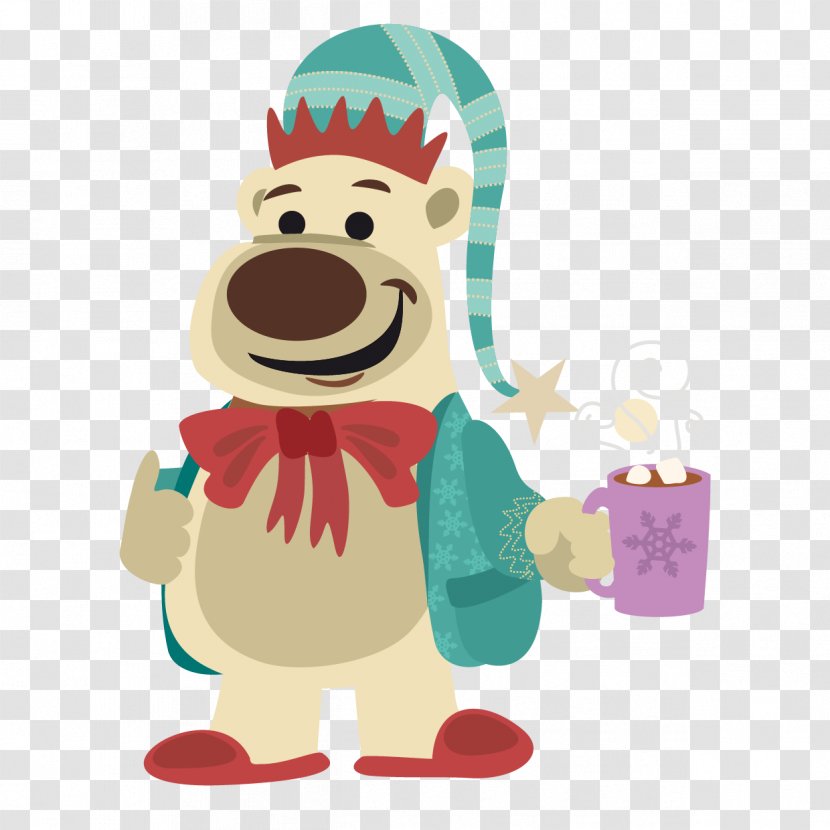 Santa Claus Christmas Character Cartoon - Silhouette - Coffee Bear Transparent PNG