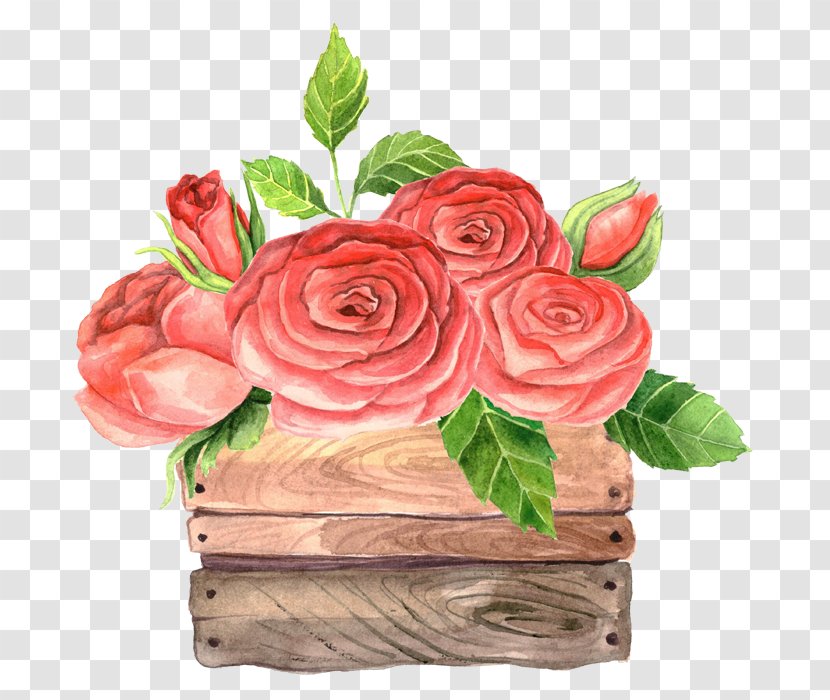 Wedding Invitation Flower Watercolor Painting Stock Illustration Clip Art - Garden Roses - Flowers Transparent PNG