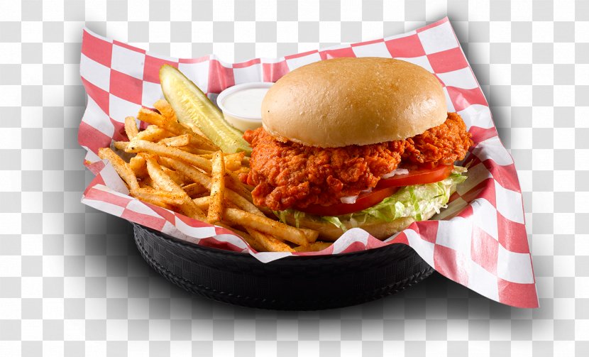 Hamburger Buffalo Wing French Fries Chicken Sandwich - Finger Food - Burger And Transparent PNG