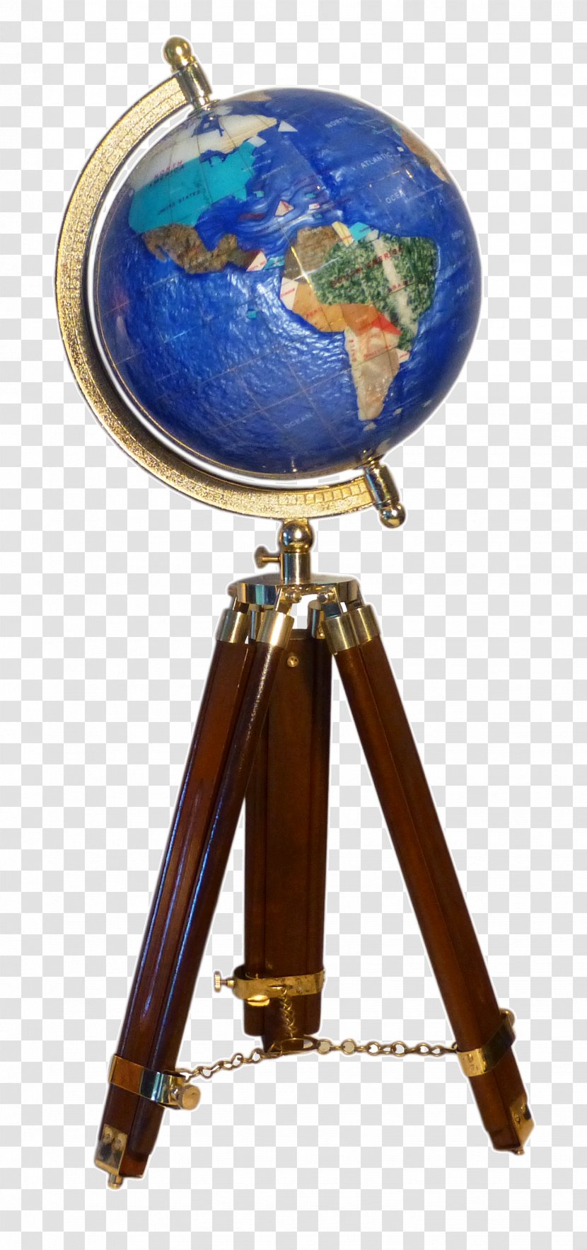 Globe Tripod Blue Pied Wood - Grey - Bronze Transparent PNG