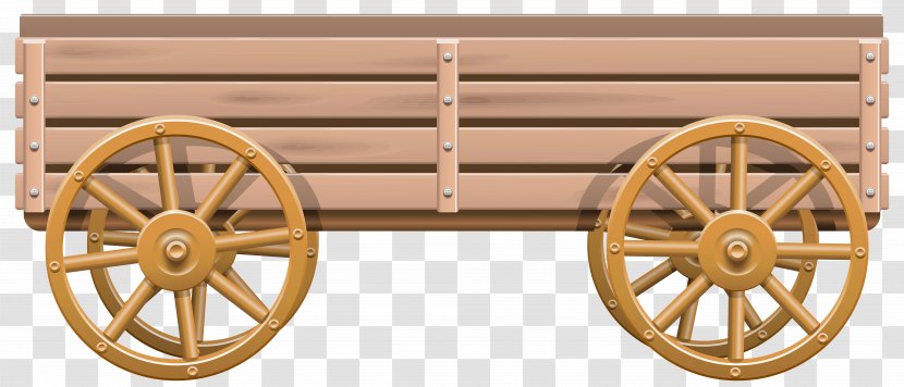 Covered Wagon Cart Wheel Clip Art - Carriage - Wooden Transparent PNG