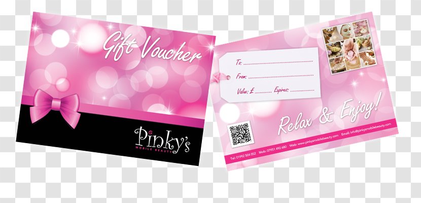 Gift Card Voucher Nail Pedicure - Pink - Vouchers Transparent PNG