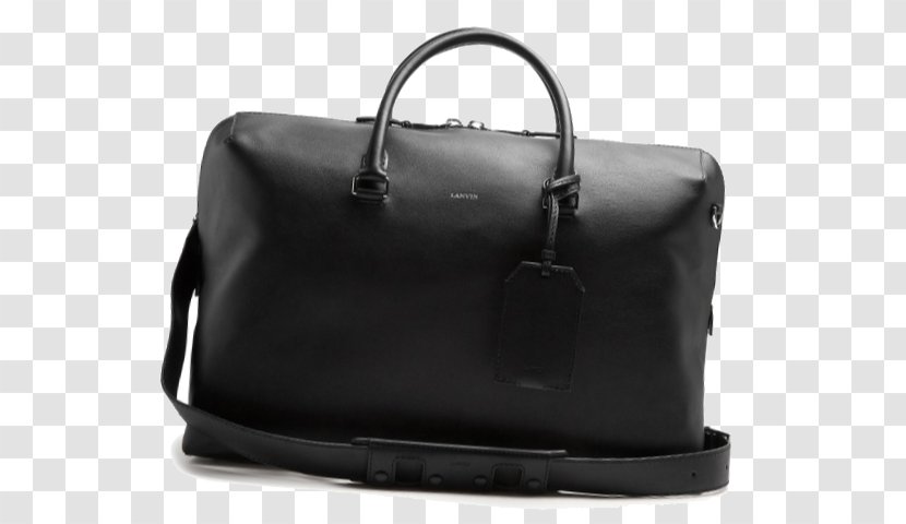Briefcase Leather Holdall Handbag - Travel - Man Pulling Suitcase Transparent PNG