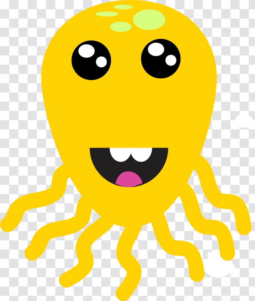 Emoticon Smiley Happiness Clip Art - Yellow - Octapus Transparent PNG