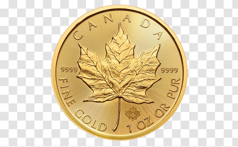 Canada Canadian Gold Maple Leaf Bullion Coin Silver Transparent PNG