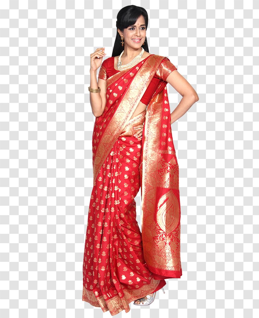 Varanasi Banarasi Sari Silk Gadwal - Red Transparent PNG