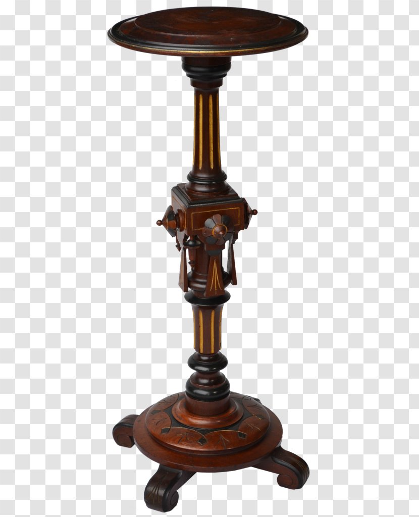 Table Victorian Era Antique Furniture - Ebony - Pedestal Clock Transparent PNG