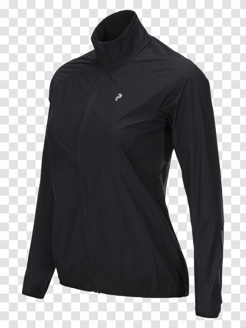 T-shirt Jacket Sleeve Coat - Fleece - Black Transparent PNG