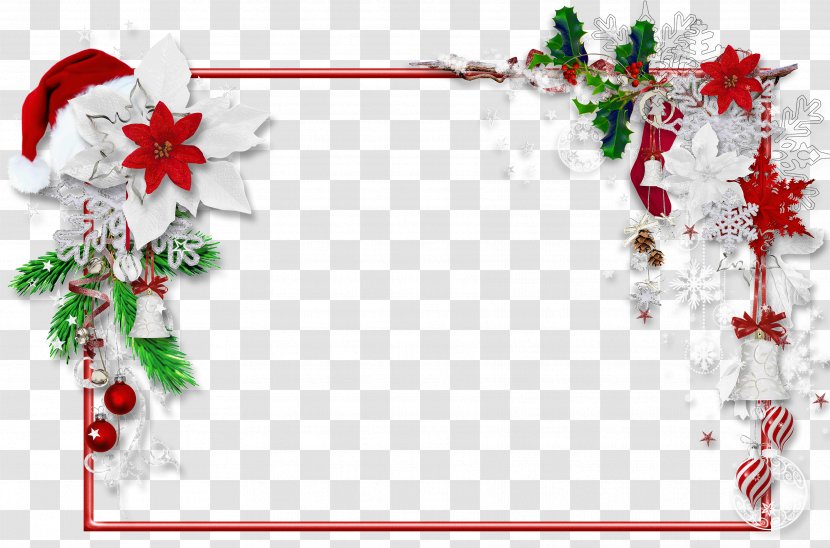 Santa Claus Christmas Picture Frames Clip Art - Branch - Holiday Transparent PNG