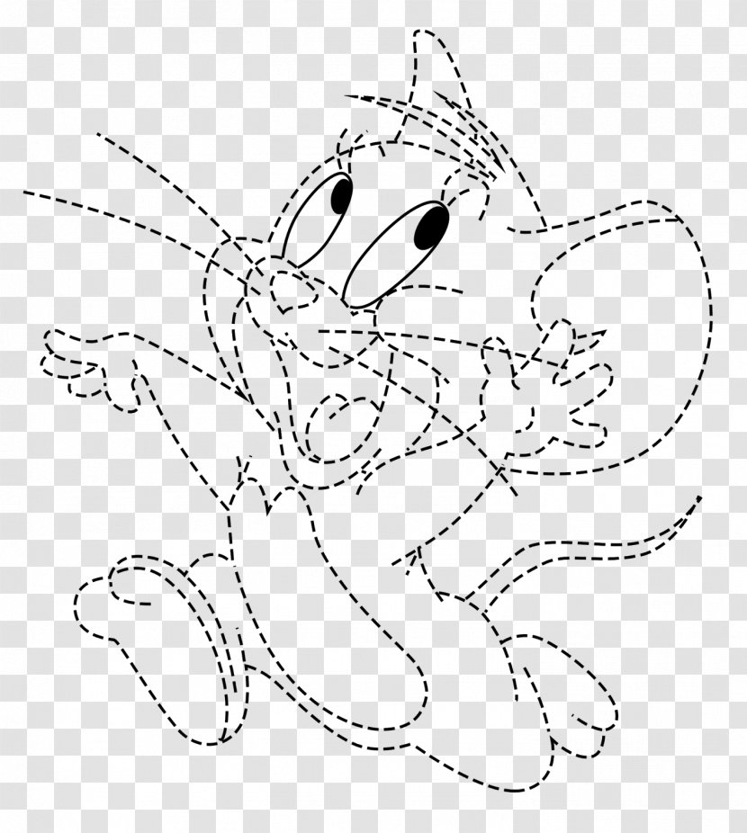 Jerry Mouse Line Art Drawing Painting - Flower Transparent PNG