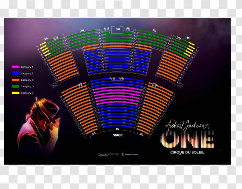 Mandalay Bay Michael Jackson One By Cirque Du Soleil Jackson: Ticket Seating Plan - Violet Transparent PNG