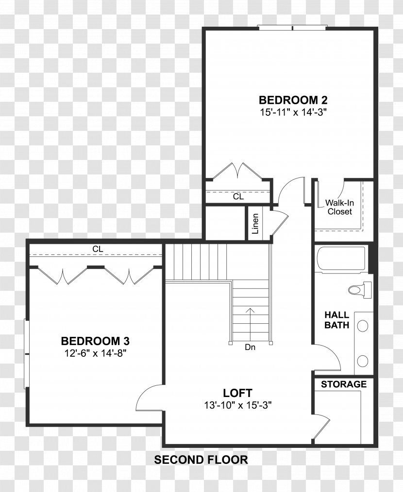 Floor Plan Paper Line - Black And White - Castle Lawn Transparent PNG