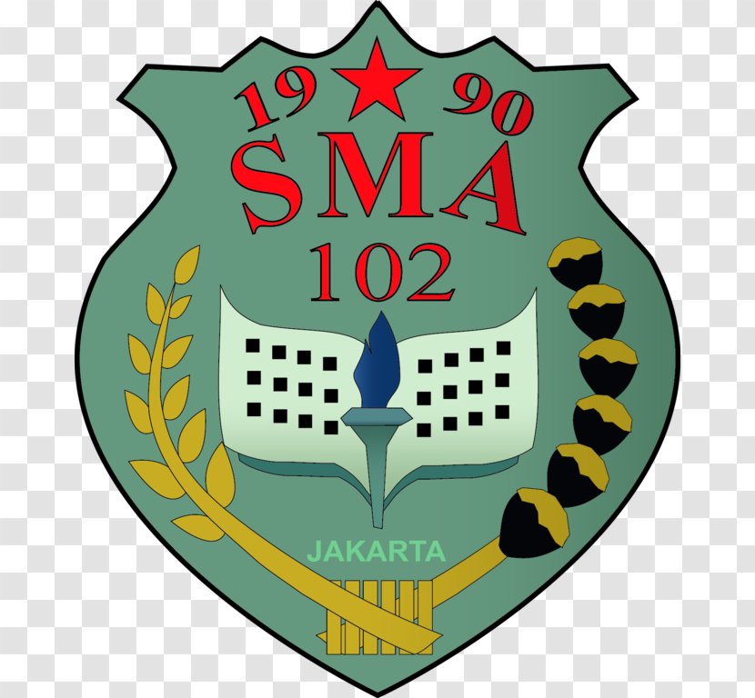 SMA 102 Jakarta High School Logo Teacher - Shield - Green Transparent PNG