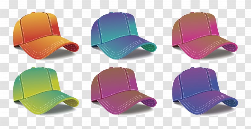 T-shirt Hat Baseball Cap Illustration - Color Vector Material Transparent PNG