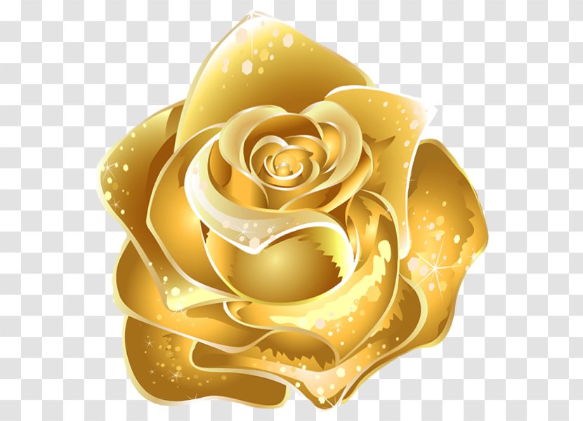 Flower Gold Rose Clip Art - Image Transparent PNG