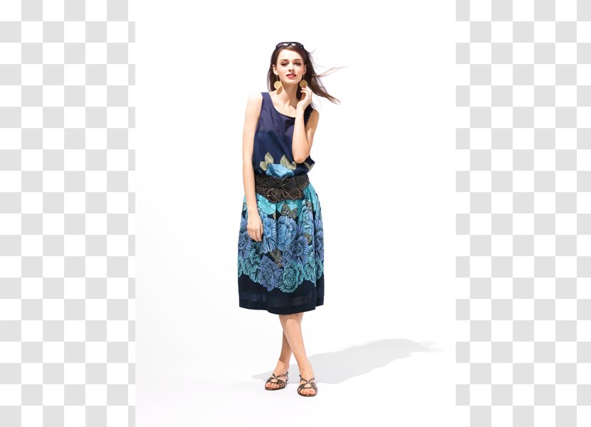 Fashion Skirt Dress Turquoise - Silhouette Transparent PNG