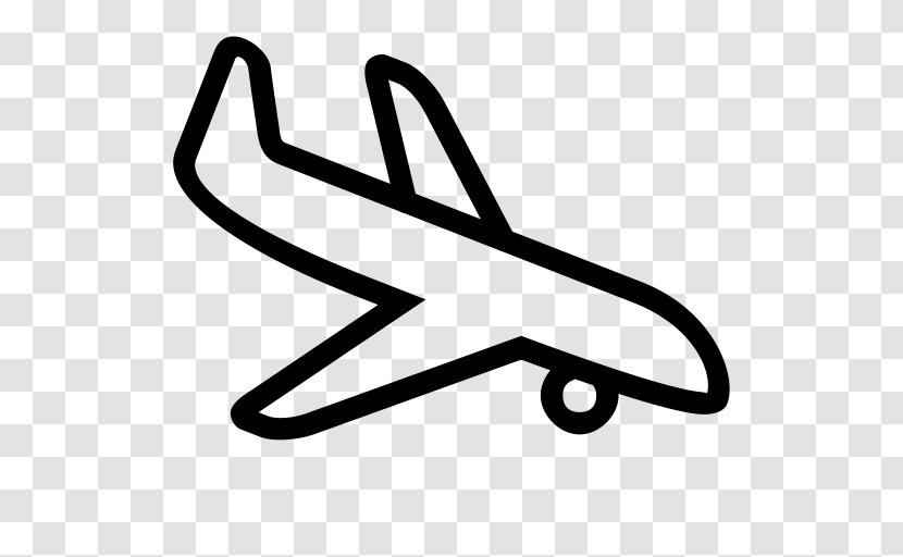 Airplane Landing Aircraft Helicopter - Line Art Transparent PNG