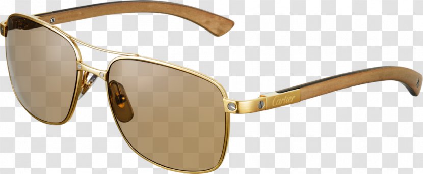 Goggles Cartier Sunglasses Gafas & De Sol - Vision Care - Golden Brown Wood Transparent PNG