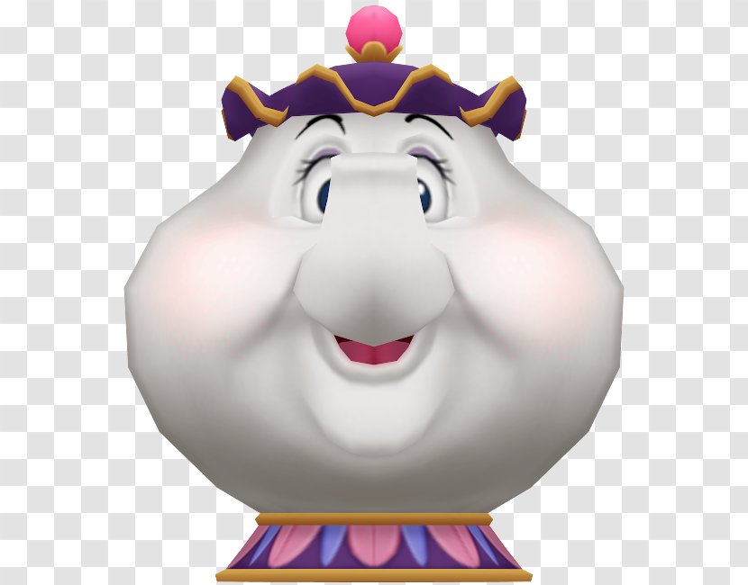 Mrs. Potts Kingdom Hearts II PlayStation 2 Cogsworth - Nose - Mrs Transparent PNG