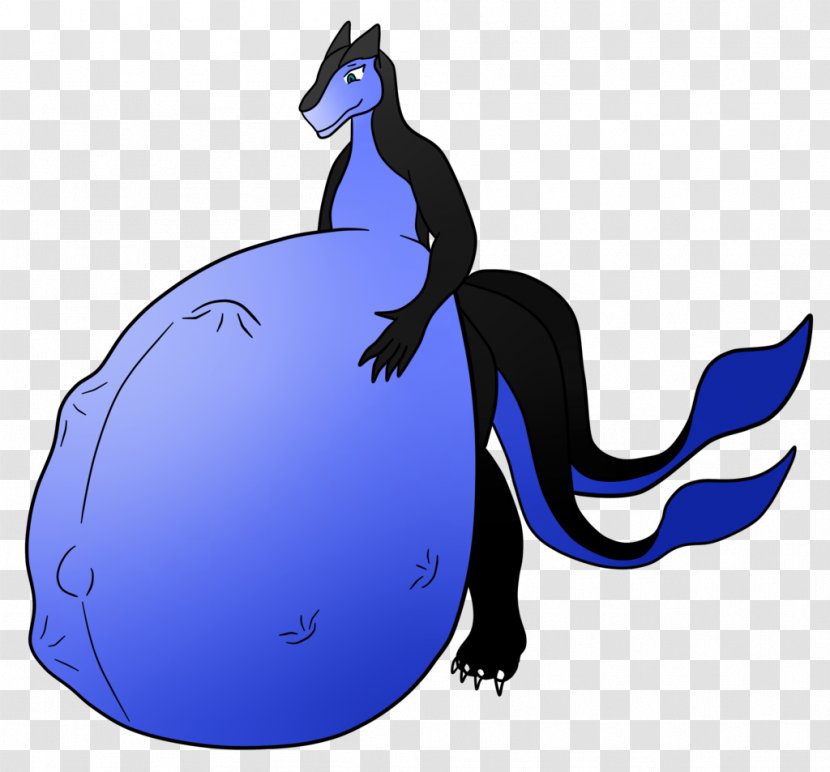 Clip Art Marine Mammal Cobalt Blue Cartoon - Legendary Creature - Deviantart Pregnant Belly Transparent PNG