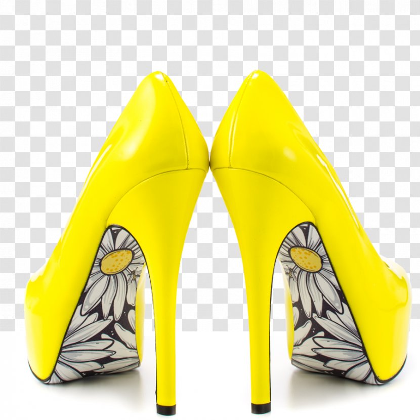 High-heeled Shoe Stiletto Heel Court Fashion - Highheeled - Yellow Wedding Shoes For Women Transparent PNG
