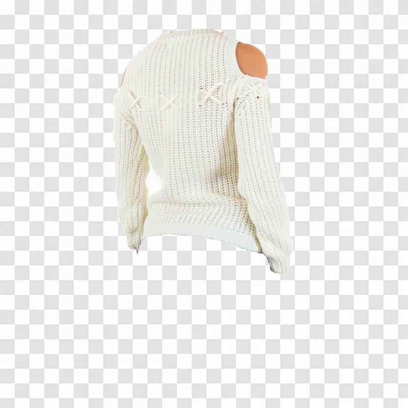 Outerwear Sweater Shoulder Sleeve - Off-white Transparent PNG