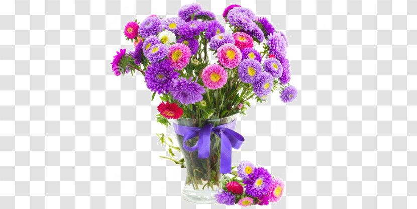 Flower Bouquet Aster Stock Photography Vase Transparent PNG