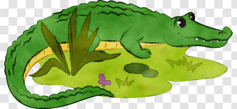 Crocodiles Green Animal Figurine Cartoon Biology Transparent PNG