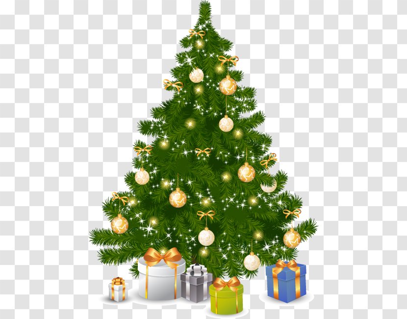 Christmas Tree Santa Claus - Pine Family Transparent PNG