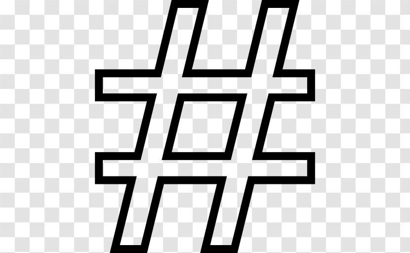 Social Media Hashtag Number Sign - White Transparent PNG